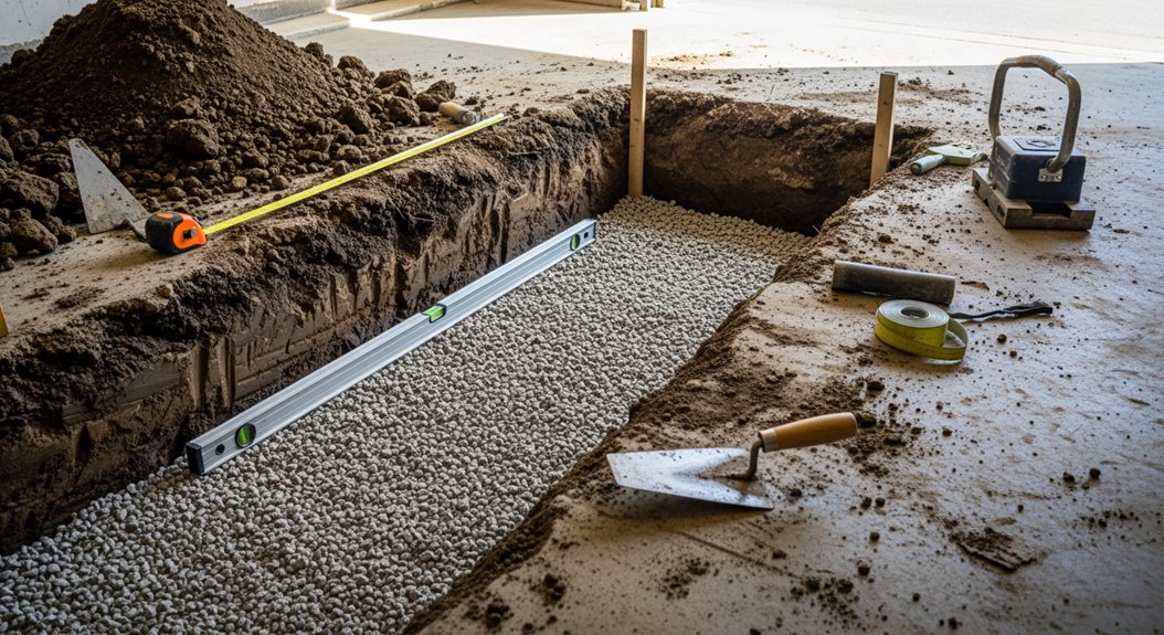 site preparation material selection compaction drainage