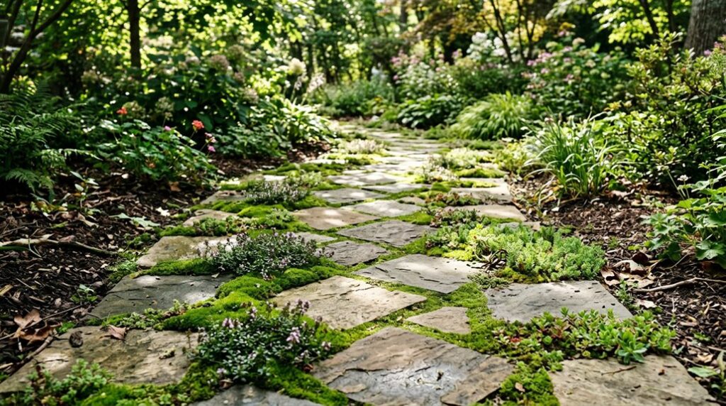 integrating plants with pavers