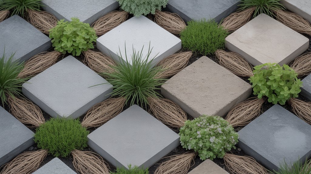 shallow rooted plants for pavers